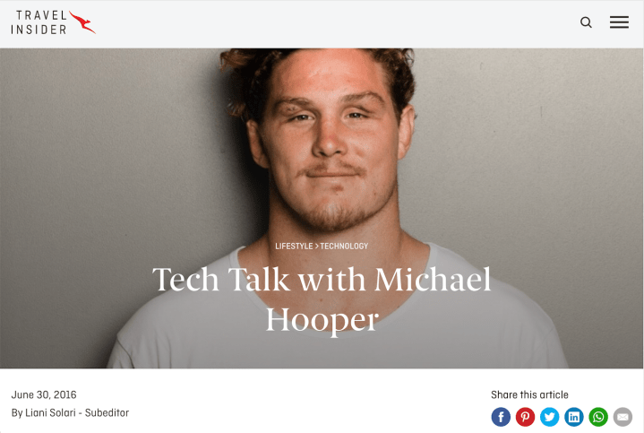 Tech Talk: Interview with Michael&nbsp;Hooper