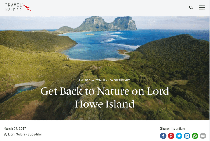 Get back to nature on Lord Howe&nbsp;Island