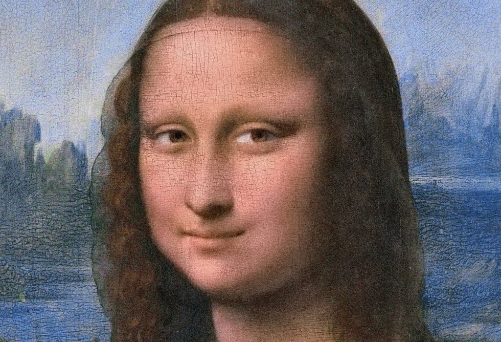 Digitally enhancing Mona Lisa visibly increases the appearance of fine lines
